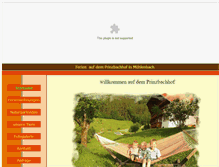 Tablet Screenshot of prinzbachhof.de